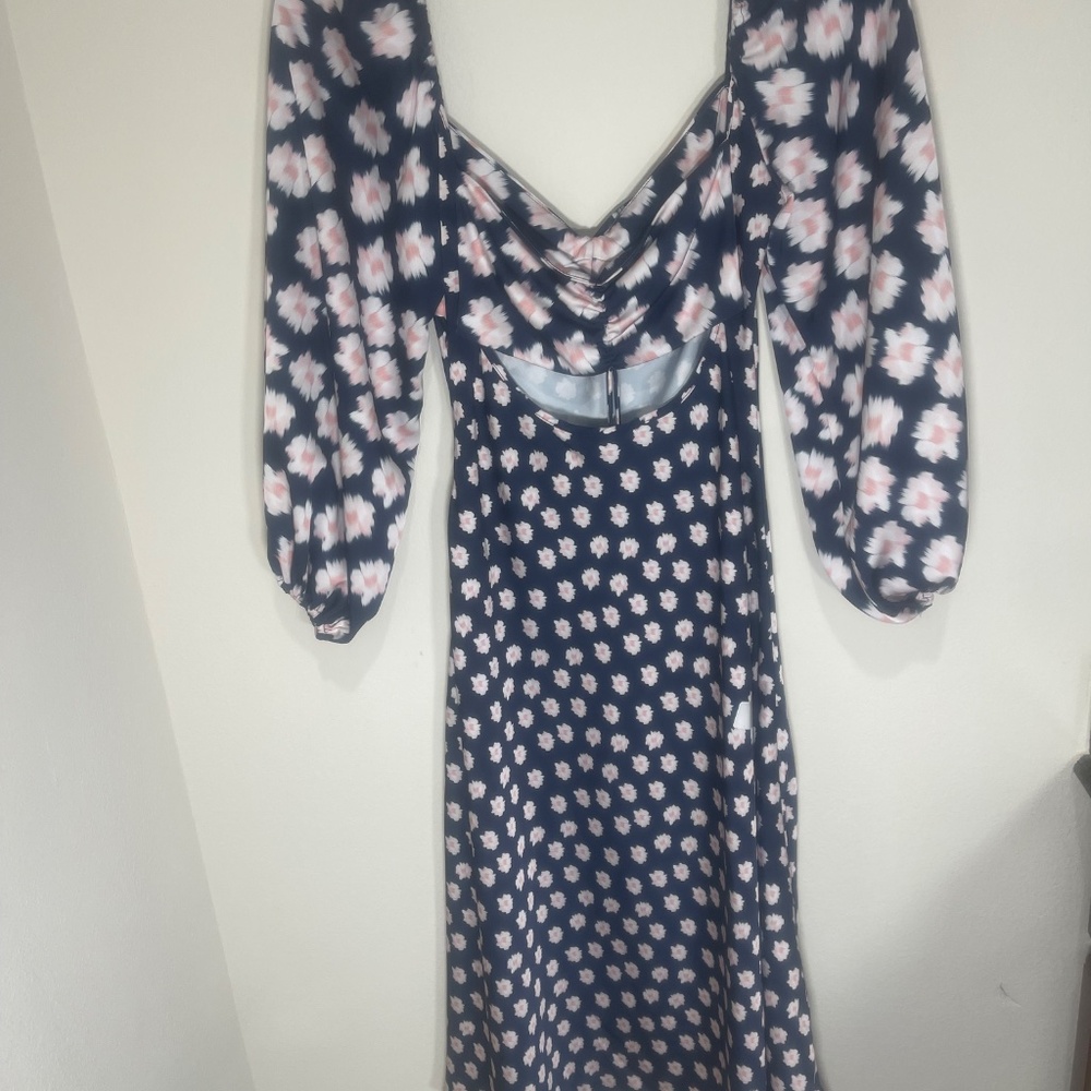 Sachin & Babi Melody Navy Midi Dress Size 4 | Designer Women’s Cocktail Style - Picture 12 of 16